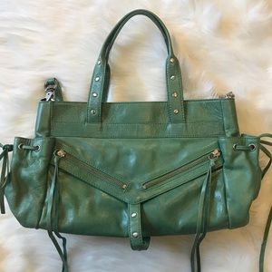 Botkier Trigger Teal Satchel Purse Leather Bag
